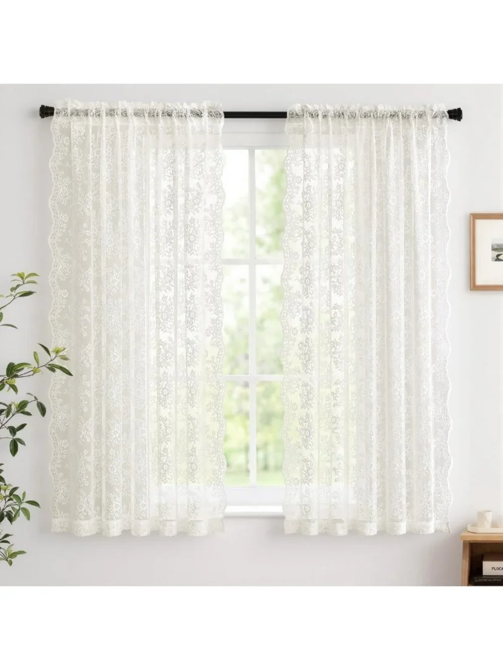 Elegant Vintage Lace Curtains, 54